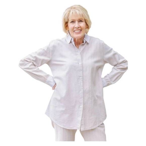 NEW PURE AMICI combo button shirt in sand - Picture 3 of 3